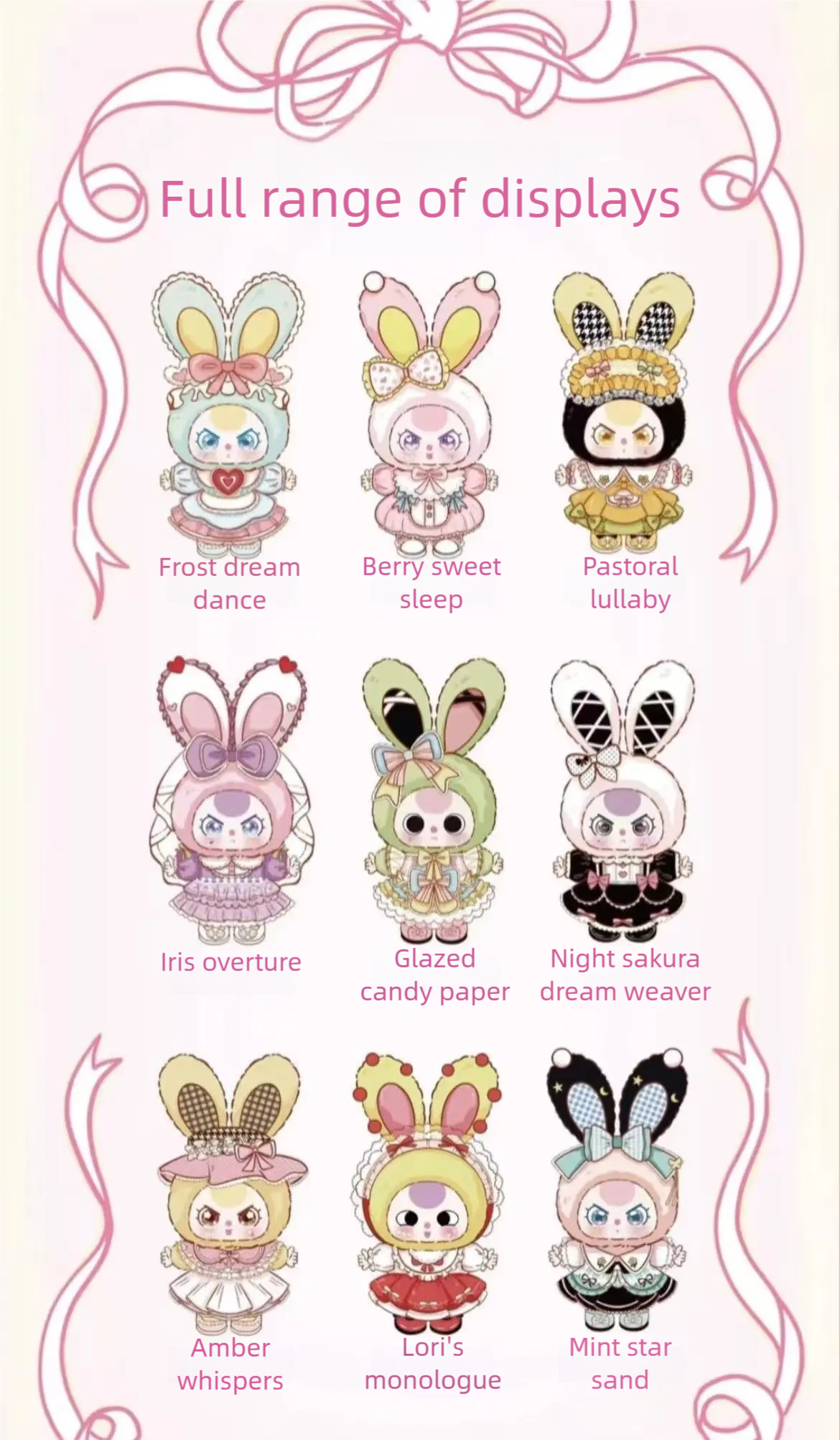 Baby Three “Dream Back to Lolita” Blind Box Art Toy|Fairytale Bunny Lolita Design Official & Authentic|Desk Display Collectible|8 Regular + 1 Secret Random|Perfect Christmas & Birthday Gift
