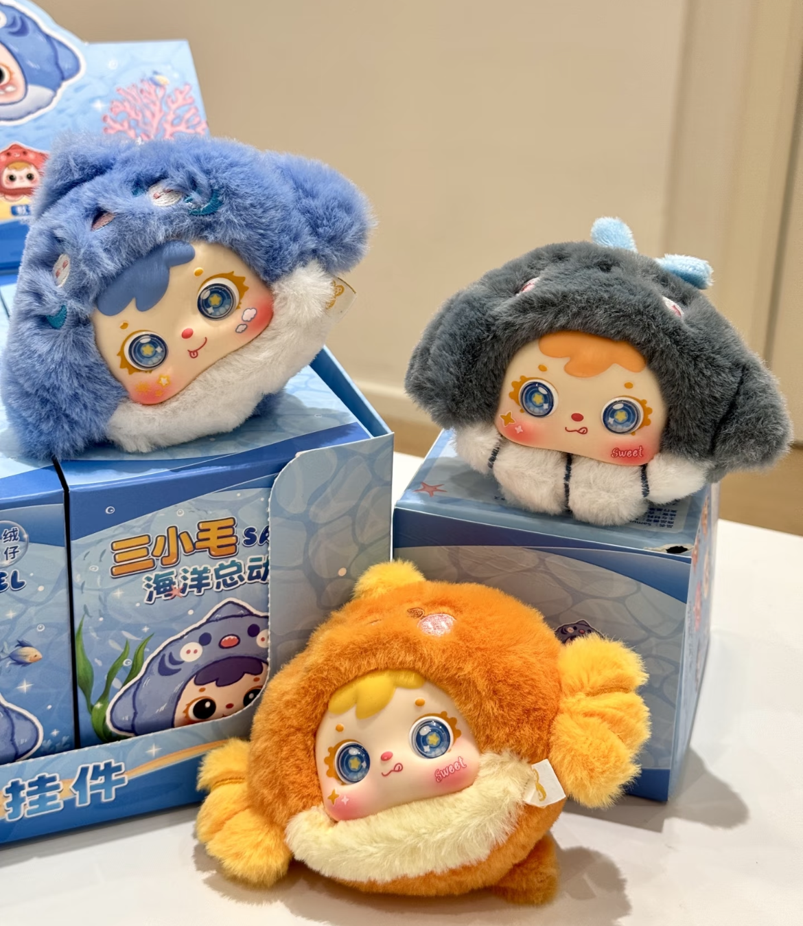 Samuel “Ocean Parade” Plush Blind Box Collection|Chibi Ocean Friends × Ultra-Soft Cozy Design Official Licensed Edition|7 Designs Total (Including Secret)|Random Blind Box Collectible Desk Display Christmas & Birthday Gift