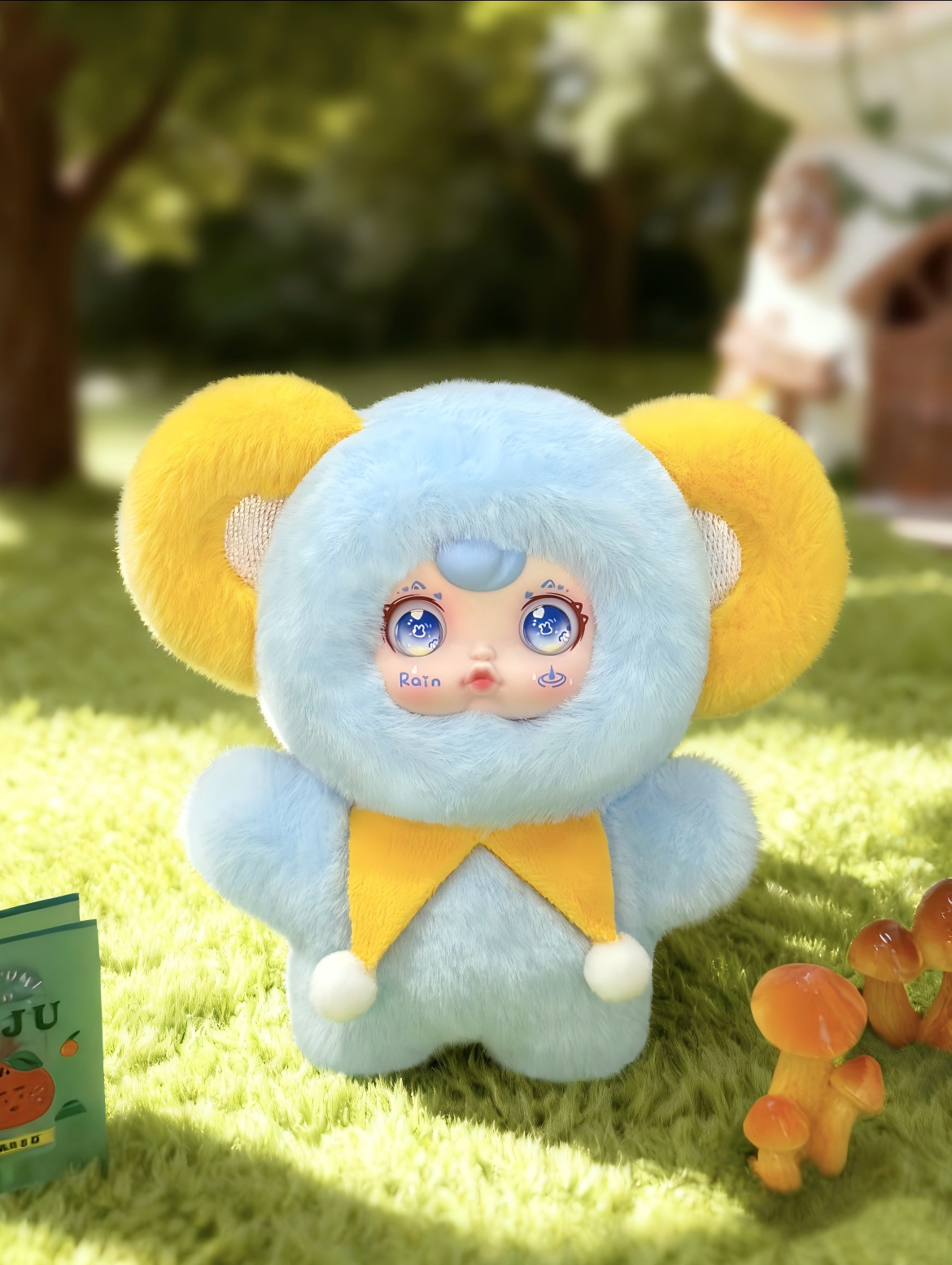 Yumi Furry Fairy Town Plush Keychain Blind Box | Soft Furry Texture & Pastel Design | Bag Charm or Desk Decor | 6 Styles + 1 Secret | 1 Random Piece