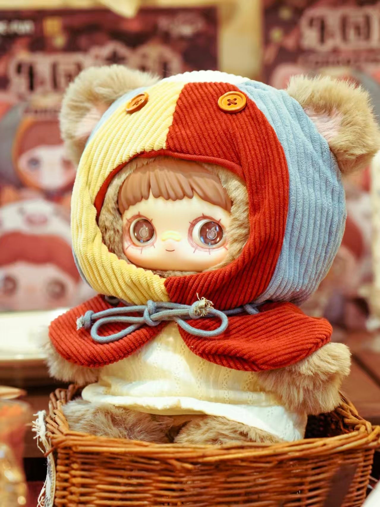 MayMei Paradise Ruins Series Designer Plush Blind Box 33cm – Collectible Plush Doll with Rotating Eyes, Embroidered Ears, 3D Hat, Removable Outfit, Random Blind Box Toy