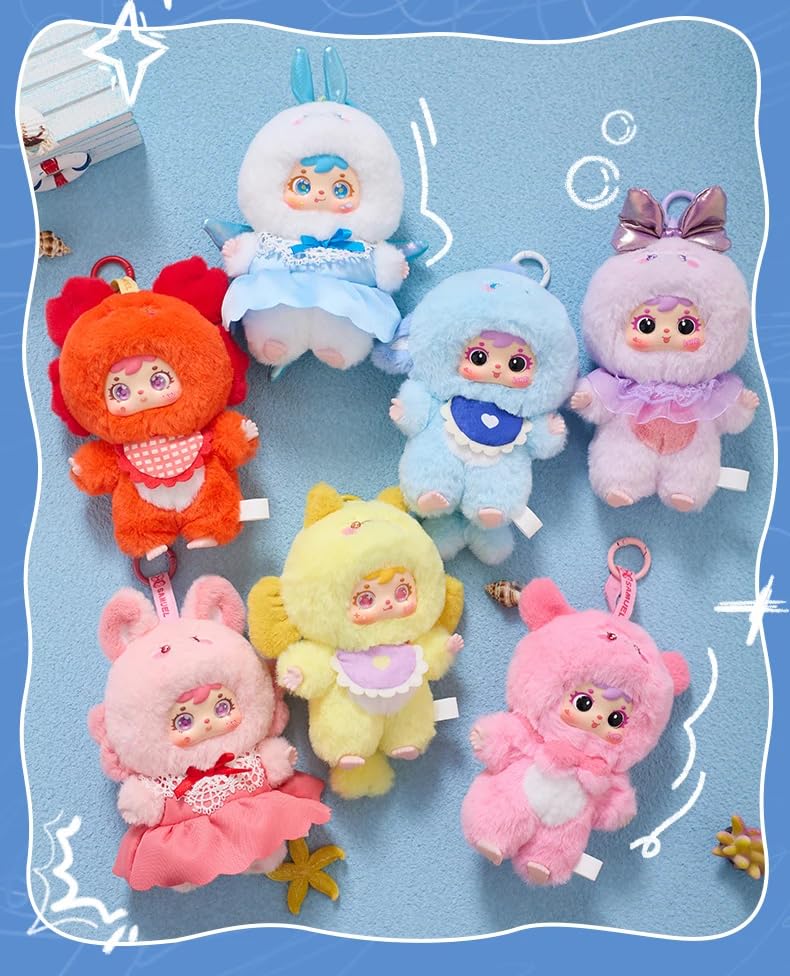 Samuel Sanxiaomao “Ocean Gathering Day” Series Plush Blind Box Figure|Official Authentic|Approx. 15cm|Ocean-Themed Cute Design|6 Regular + 1 Secret|Christmas & Birthday Gift · Collectible · Desk Display