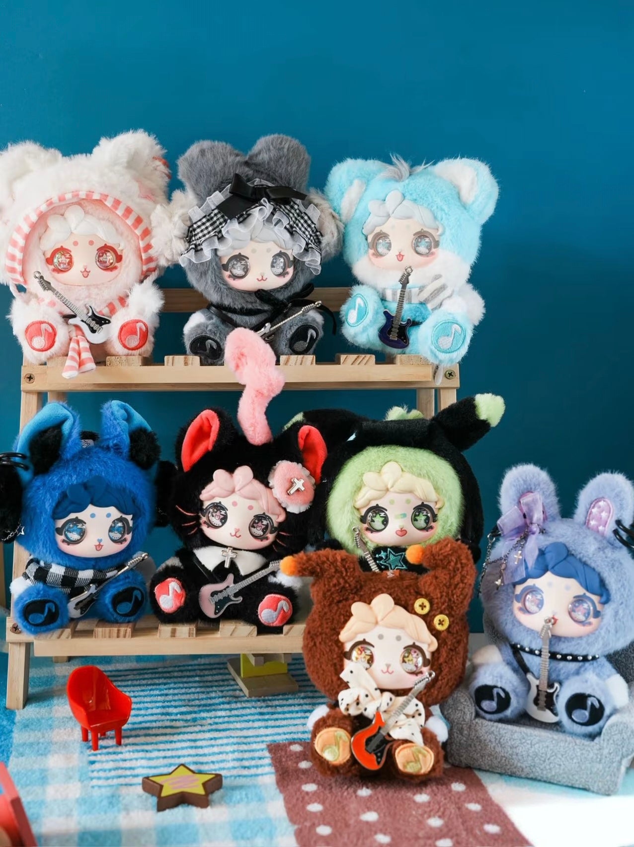 INGS PENGPENG Brown Sugar Band Plush Blind Box – Music Designer Collectibles (8 Regular + 1 Secret)