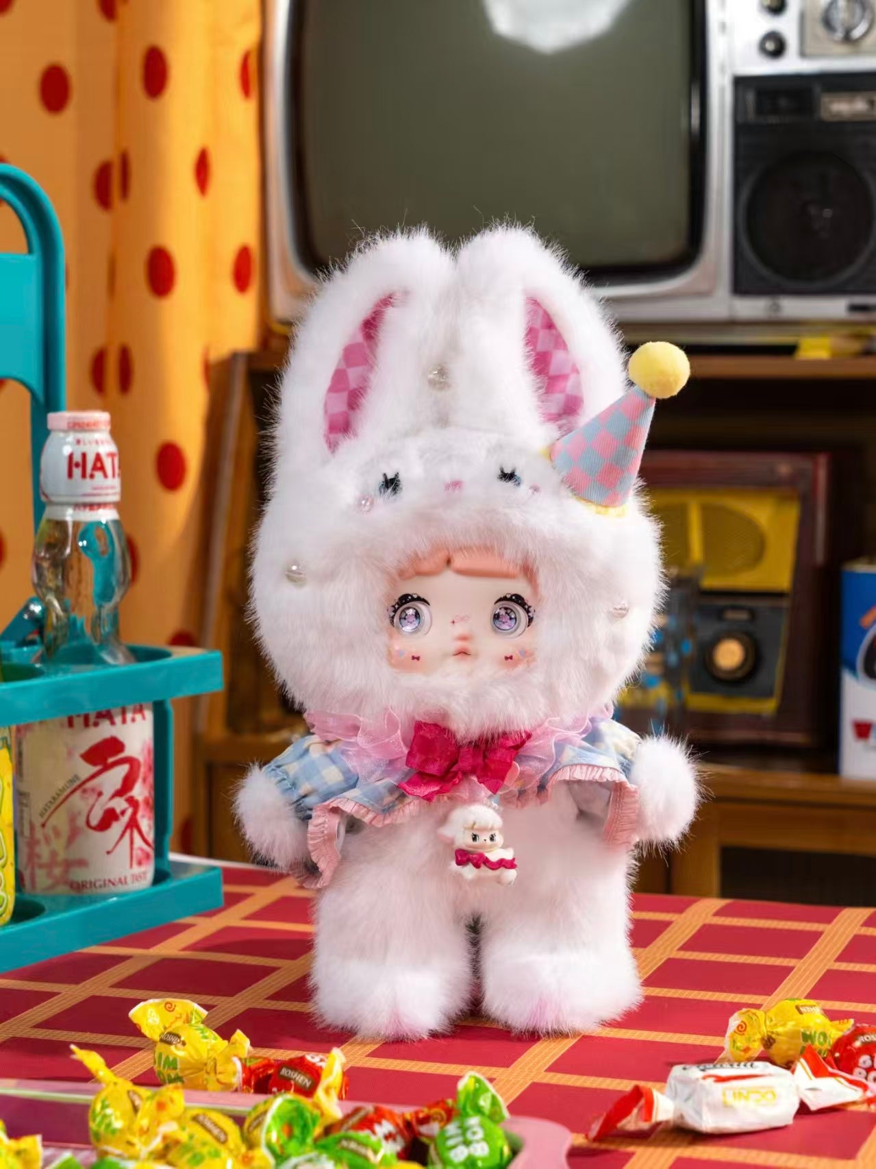 NOMMI Childhood Series Plush Blind Box Designer Toy | Collectible Plush Doll with Interchangeable Eyes, Movable Legs, Removable Outfit, Sitting Pose, Random Blind Box Gift