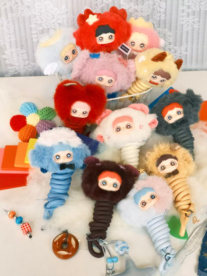 MayMei Zodiac Story Series Plush Strap – Blind Box Collectible Zodiac Mascot, Cute Designer Plush Bag Charm with Adjustable Long Strap