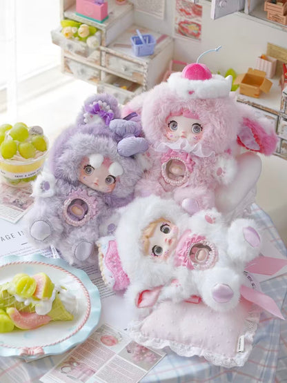 Nommi Sweet Bite Series Kawaii Plush Doll | Dessert-Themed Blind Box Collectible Plush with Movable Eyes & Mini Doll