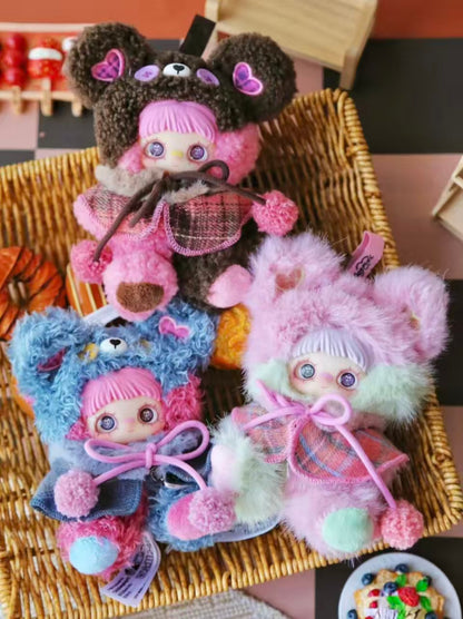 MayMei Bear Cookie Series Plush Blind Box – Fluffy Bear Hoodie Doll (14cm) | Collectible Designer Toy