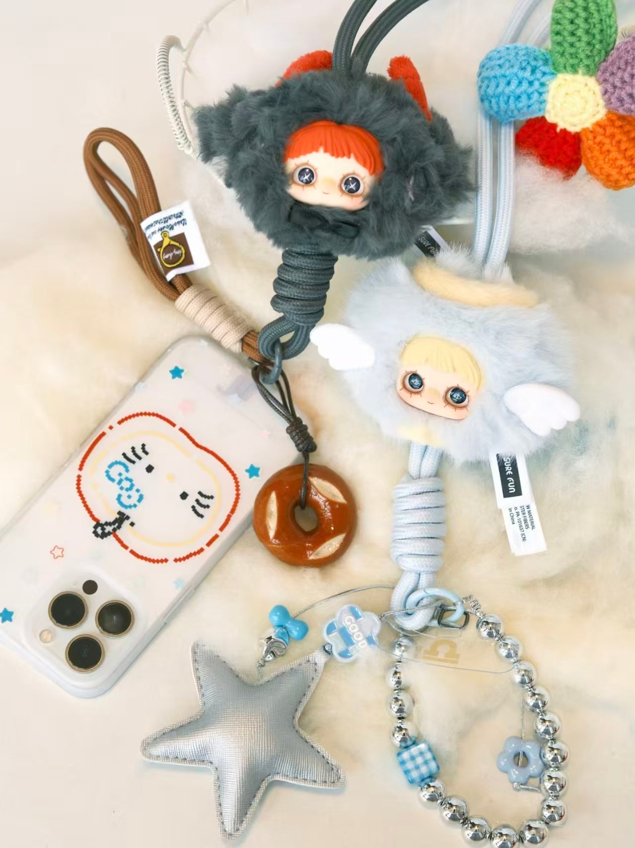 MayMei Zodiac Story Series Plush Strap – Blind Box Collectible Zodiac Mascot, Cute Designer Plush Bag Charm with Adjustable Long Strap