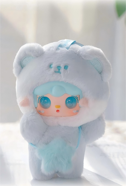 Yooki Bite-Me Bear Plush Blind Box – 10cm Plush Mascot, Random 1 of 8 Designs, Collectible Desk Decor