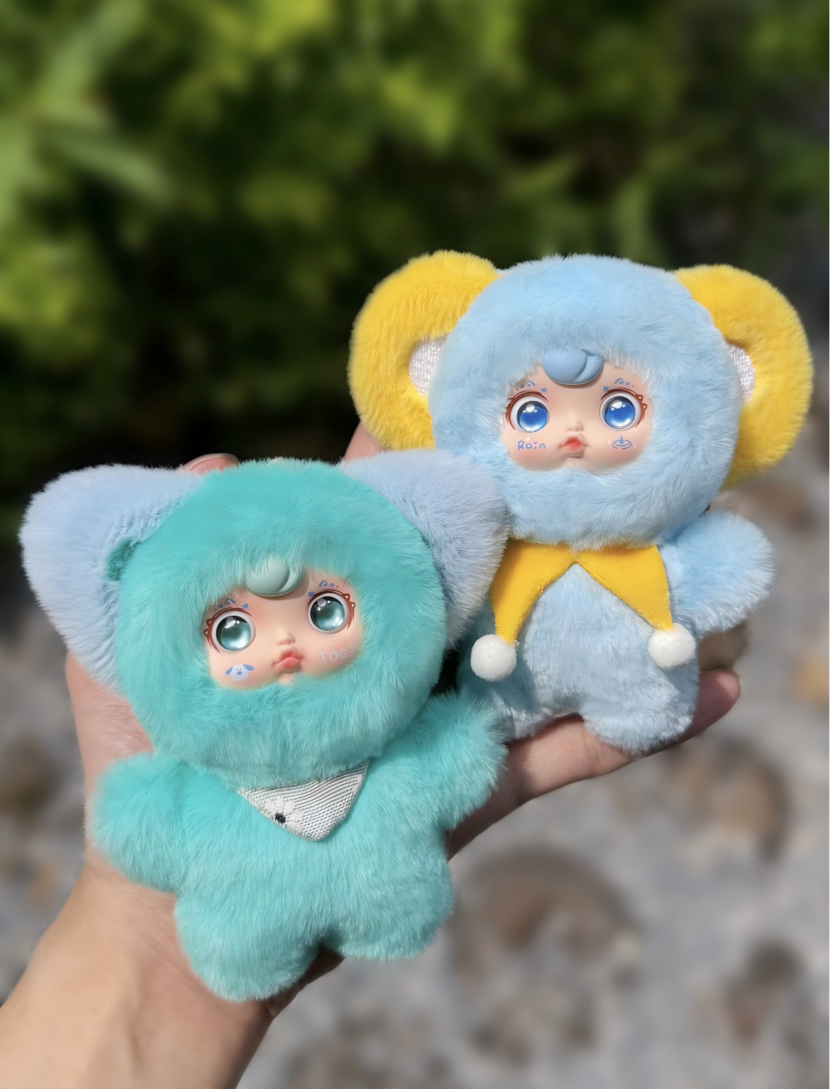 Yumi Furry Fairy Town Plush Keychain Blind Box | Soft Furry Texture & Pastel Design | Bag Charm or Desk Decor | 6 Styles + 1 Secret | 1 Random Piece
