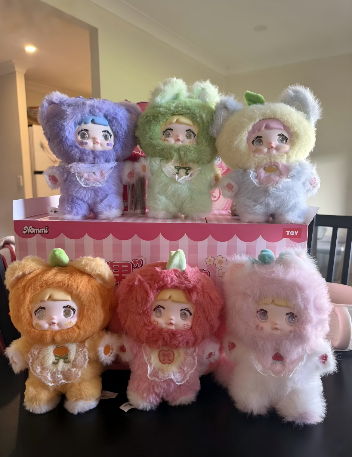 Nommi "Interesting Fruit" Series｜Official Plush Doll｜Fruit x Animal Design, Fine Embroidery, Luxury Plush｜Rotating Eyes for Expression Change｜Blind Box/Full Set｜Perfect for Birthday/Christmas Gifts (Random 1)