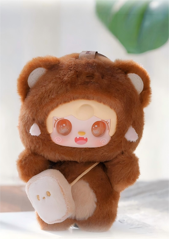 Yooki Bite-Me Bear Plush Blind Box – 10cm Plush Mascot, Random 1 of 8 Designs, Collectible Desk Decor