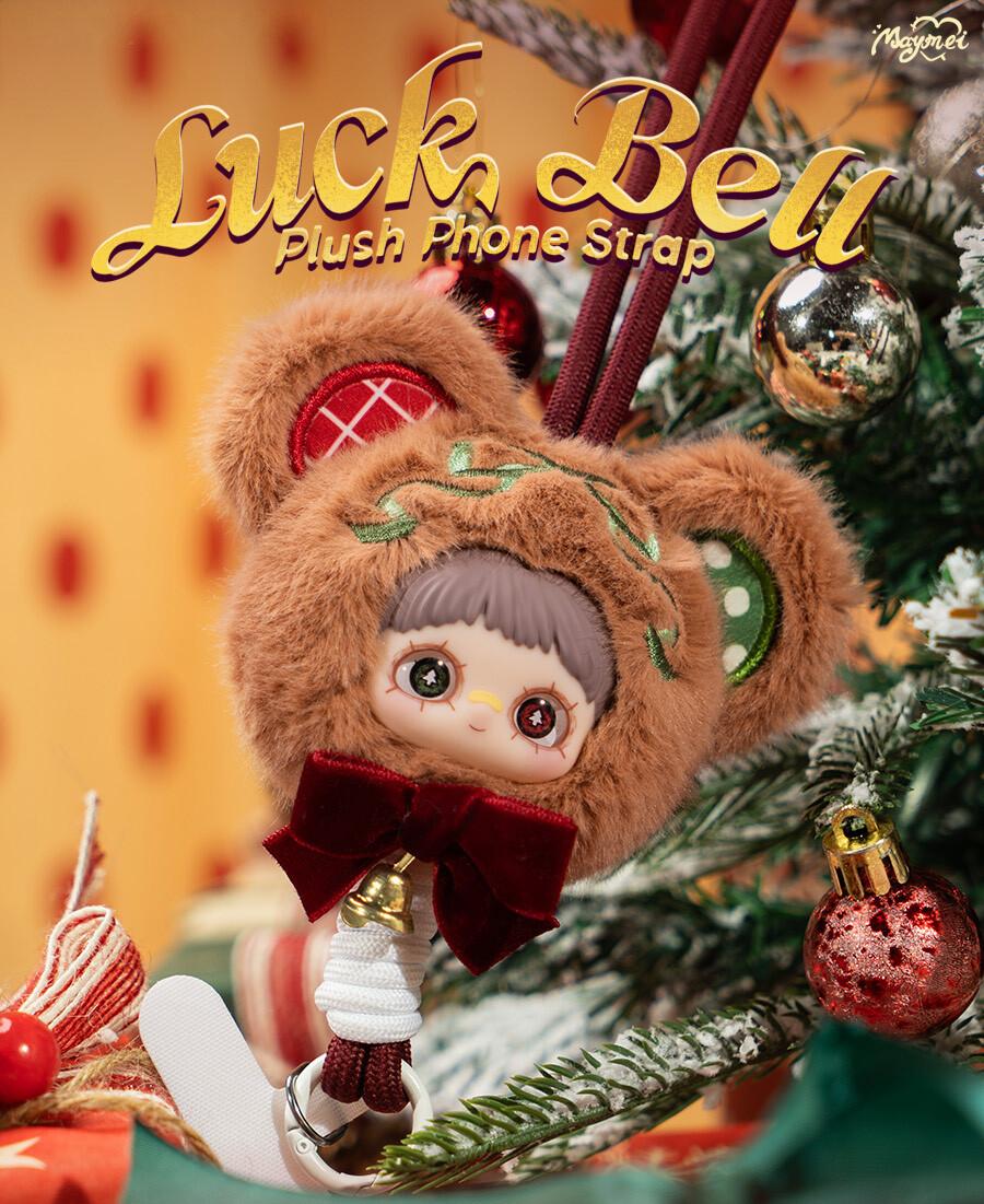 MayMei Lucky Bell Yarn Phone Strap Official Plush Charm with Jingle Bell A Cozy Winter Lucky Mascot for Phone and Bag Accessories Limited Seasonal Gift