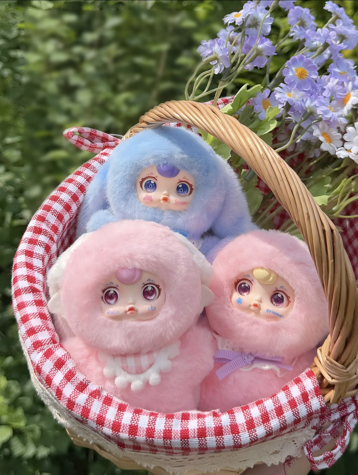 Yumi Furry Fairy Town Plush Keychain Blind Box | Soft Furry Texture & Pastel Design | Bag Charm or Desk Decor | 6 Styles + 1 Secret | 1 Random Piece