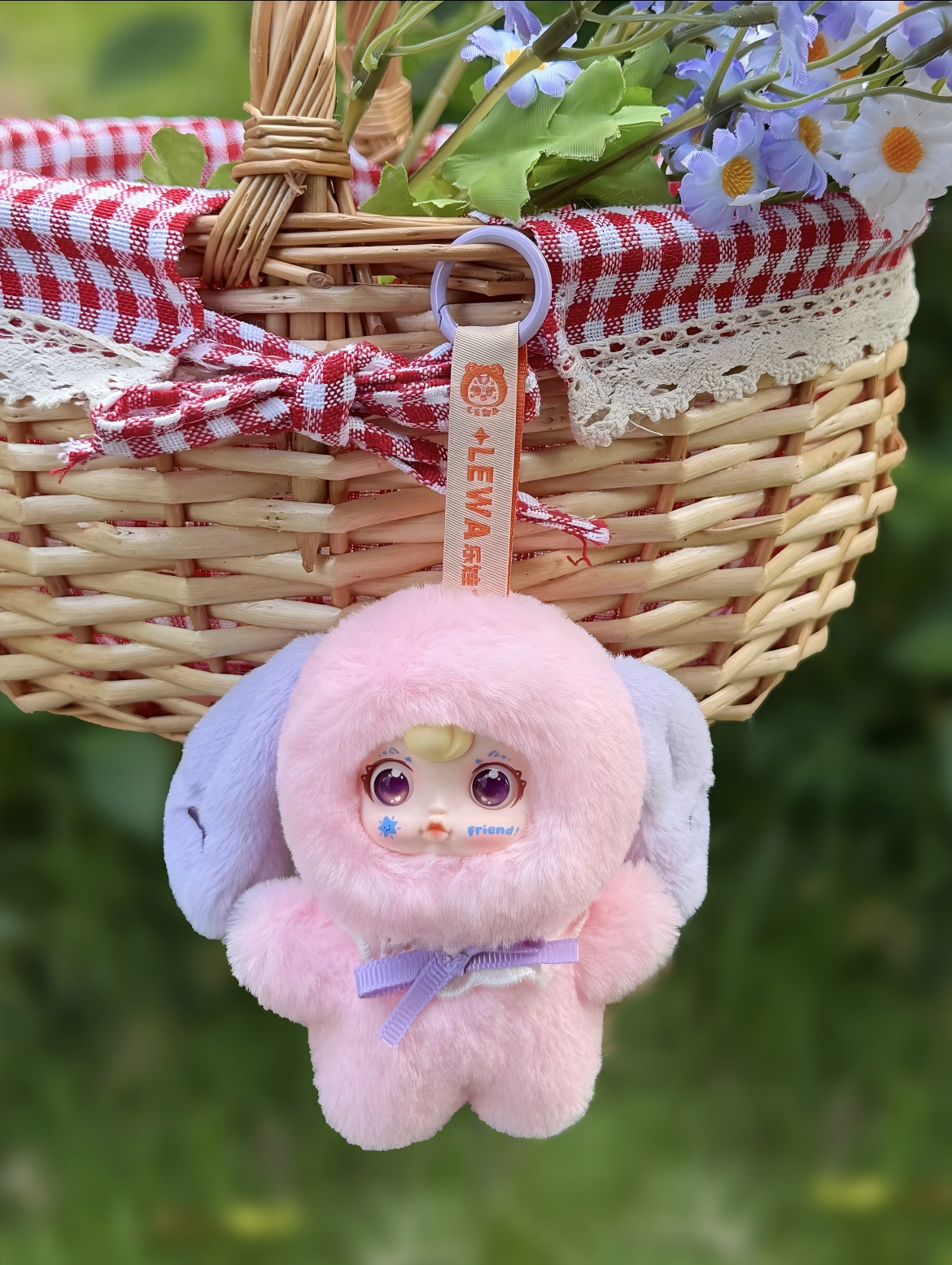 Yumi Furry Fairy Town Plush Keychain Blind Box | Soft Furry Texture & Pastel Design | Bag Charm or Desk Decor | 6 Styles + 1 Secret | 1 Random Piece