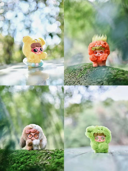 Q.Kid Emotion Monster Plush Keychain Blind Box | Fluffy Plush × PVC Face Cute Mascot | 6 Designs + Secret | Authentic Chinese Designer Toy