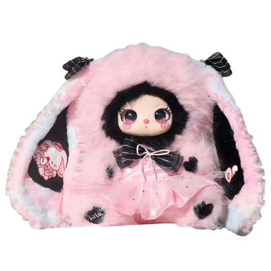 LIILA 600% Large Plush Elephant & Bunny V3 – 36cm Shiny Silver Thread Designer Plush | Blind Box Collectible