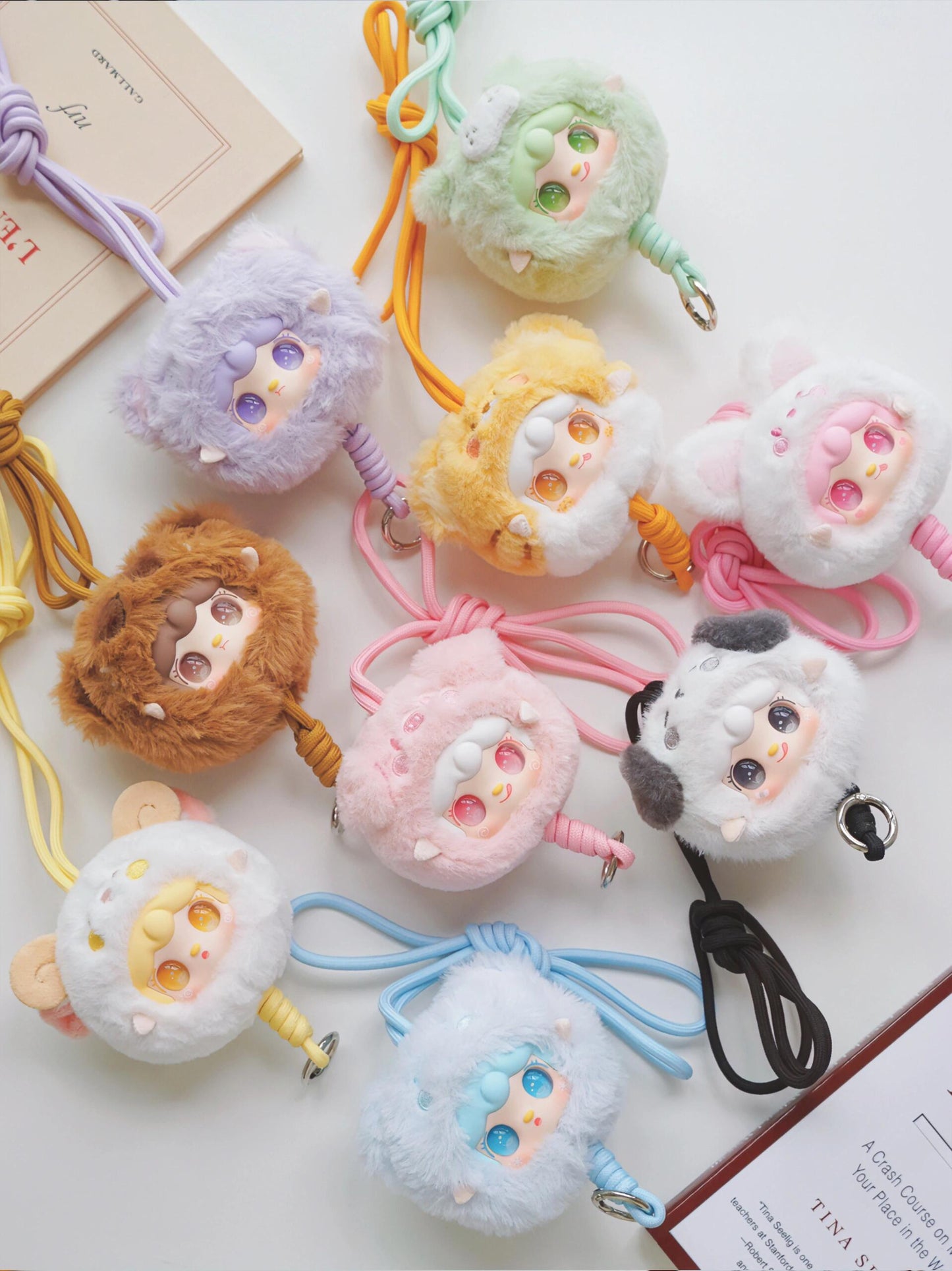Yooki MINI ZOO 7th Generation Series Plush Animal Phone Strap Blind Box Official Edition Approx. 7.5cm Soft Plush Collectible Charms 8 Regular Designs + 1 Secret Edition Perfect for Phone Decor and Gifting