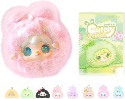 Yooki Moe Rabbit Plush Blind Box – 6–8cm Plush Mascot, Random 1 of 9 Designs, Collectible Desk Decor