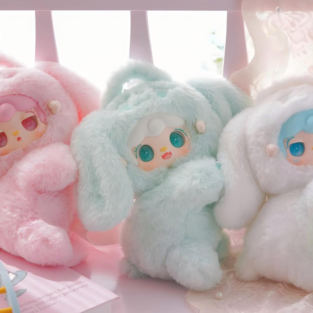 Yooki 8th Generation “I’m Here With You” Series Plush Coin Pouch Blind Box Official Edition Approx. 21cm Soft Healing Texture with Keychain Charm 6 Regular Designs plus 1 Secret Edition Perfect for Collecting and Gifting