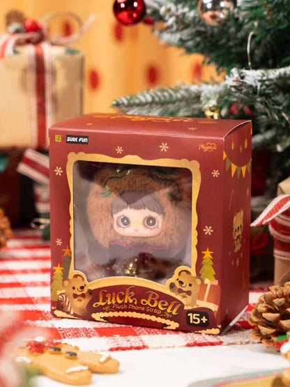 MayMei Lucky Bell Yarn Phone Strap Official Plush Charm with Jingle Bell A Cozy Winter Lucky Mascot for Phone and Bag Accessories Limited Seasonal Gift