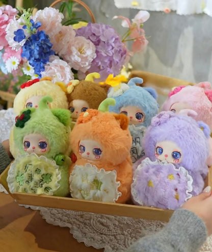 Liila’s Magic Fortune & Prosperity Blind Box Designer Toy Plush Cat × Gourd with Glitter Galaxy Eyes Wiggling Tail and Lucky Bell 6 Regular Designs + 1 Mystery Edition for Collecting Desk Decor and Gifting