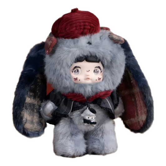 NOMMI Childhood Series Plush Blind Box Designer Toy | Collectible Plush Doll with Interchangeable Eyes, Movable Legs, Removable Outfit, Sitting Pose, Random Blind Box Gift