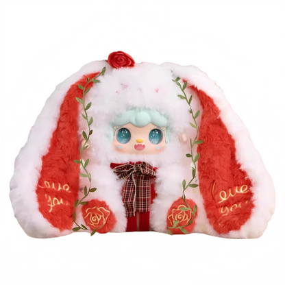 Yooki 400% “Bunny Blossom Notes” Plush Blind Box | 35cm Large Bunny Plush with Long Fur & Vinyl Face | 6 Designs + 1 Secret Edition