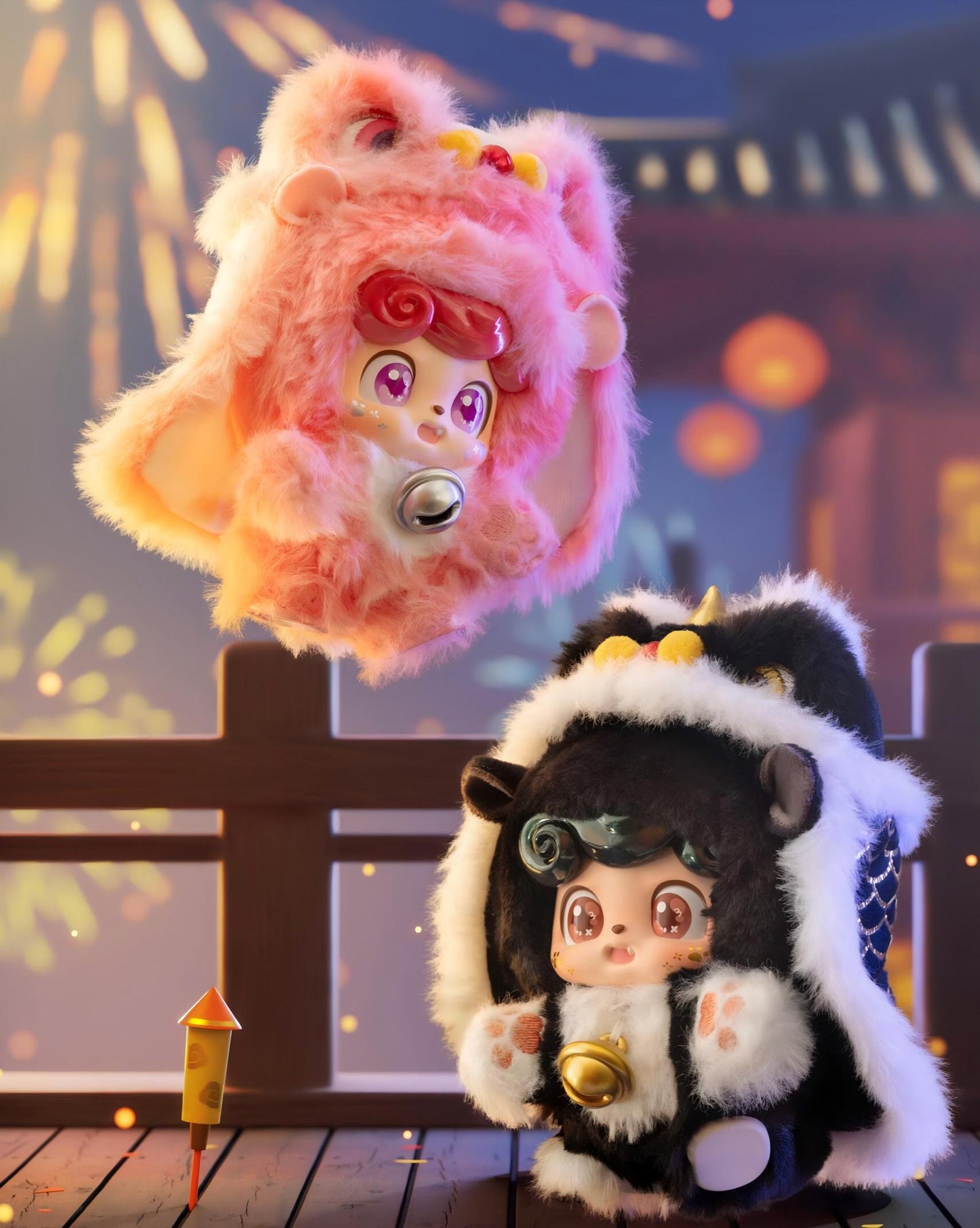 Q Baby Good Fortune Series Designer Blind Box | Lucky Creature Plush & Soft Vinyl Design | Cute Desk Display Collectible | 9 Regular + 1 Small Secret + 1 Large Secret | 1 Random | Official Authentic | Perfect for Christmas & Birthday Gifts