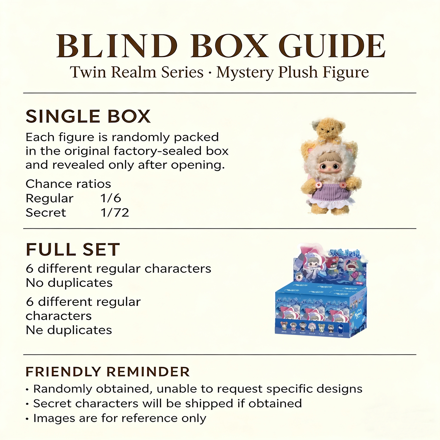 Maymei Twin Realm Plush Blind Box