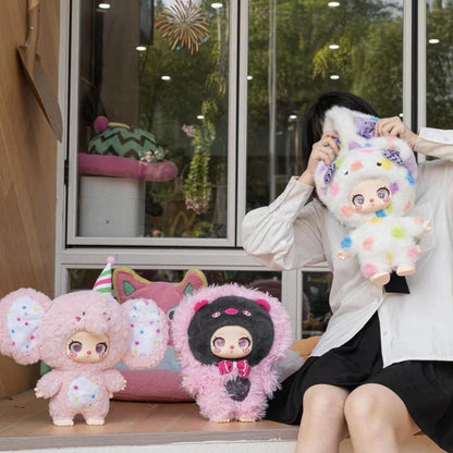 LIILA TOYS Zoo 600% Series Plush Blind Box | Designer Toy Style · 600% Oversized Figure | Soft Animal Costume Design with Glossy Doll Eyes & Sculpted Face | 12 Styles | Perfect for Gifts & Desk Display