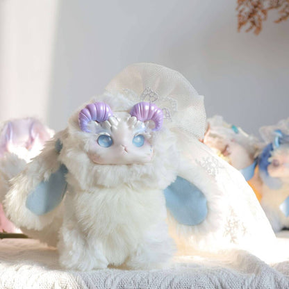 Bunny Dragon Forest Tea Party Series Plush Blind Box Collectible | Approx. 20cm | PVC Face & Soft Fur Design | 6 Regular + 1 Secret | Christmas & Birthday Gift Desktop Decor | Official Authentic