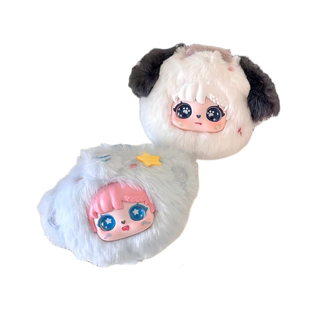 Sanmi Mini Animal Makeup Mirror Blind Box Series | Cute Fluffy Animal Designs | 6 Regular + 1 Secret | Official Licensed | Desk Decor & Portable Mirror | Gift & Collectible