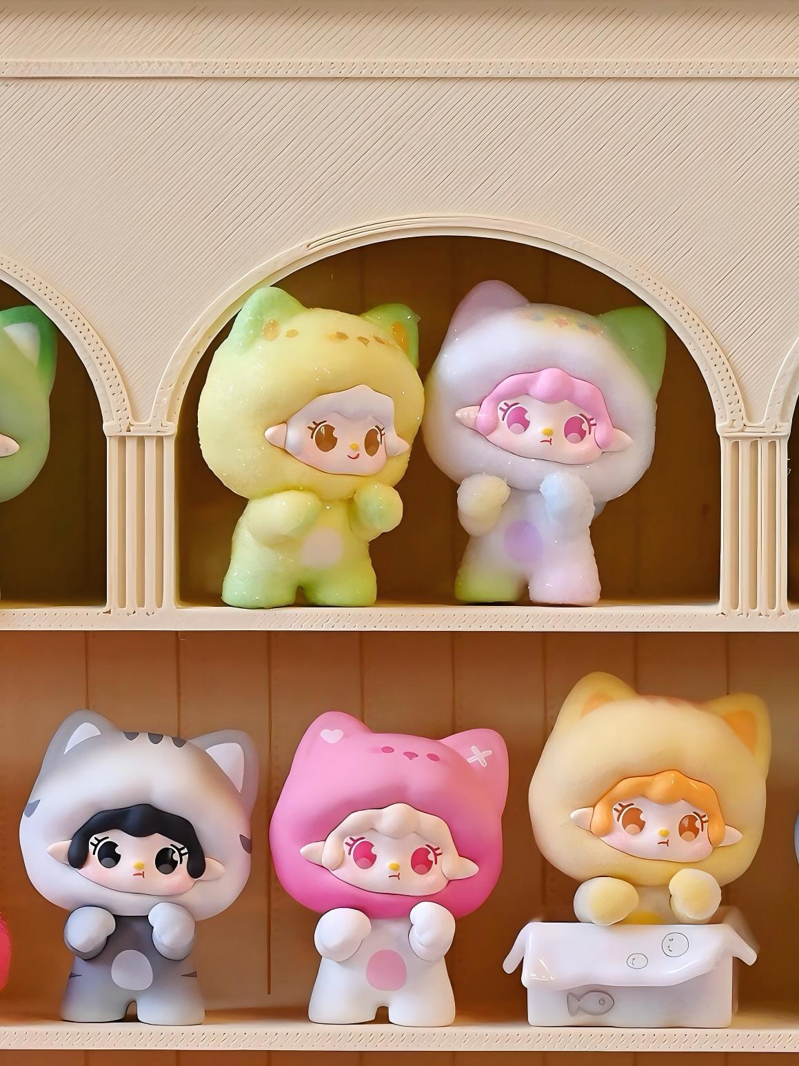 Yooki “Cat Encounter” Series Mini Blind Box Figures | Official Licensed PVC Cat Costume Design | 32 Styles Total (22 Regular + 6 Surprise 7.5% + 4 Secret 0.83%) | Designer Toy Collectible Desk Display Gift