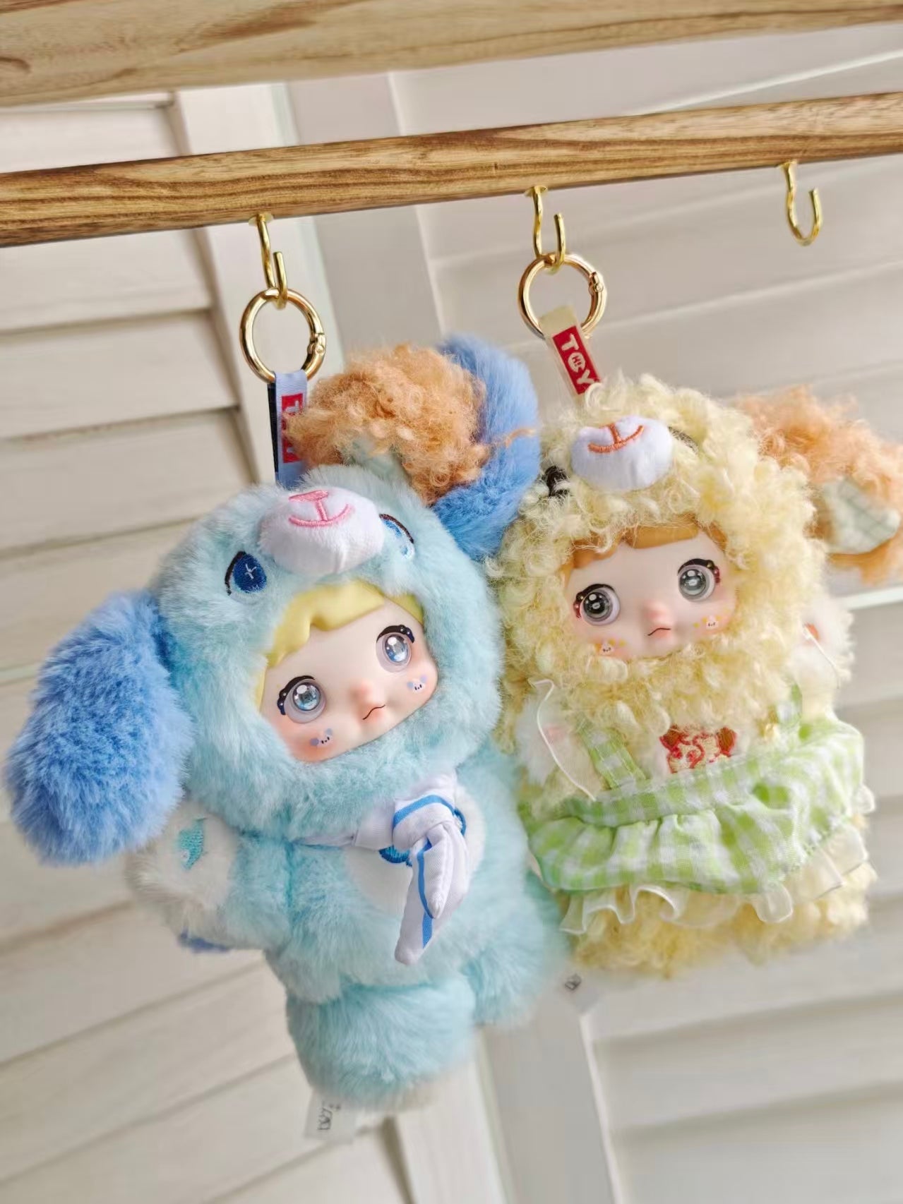 Nommi Puppy Diary Series Plush Mascot & Keychain – Blind Box Collectible Puppy with Interchangeable Eyes