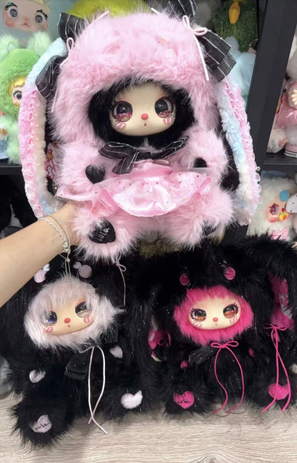 LIILA 600% Large Plush Elephant & Bunny V3 – 36cm Shiny Silver Thread Designer Plush | Blind Box Collectible