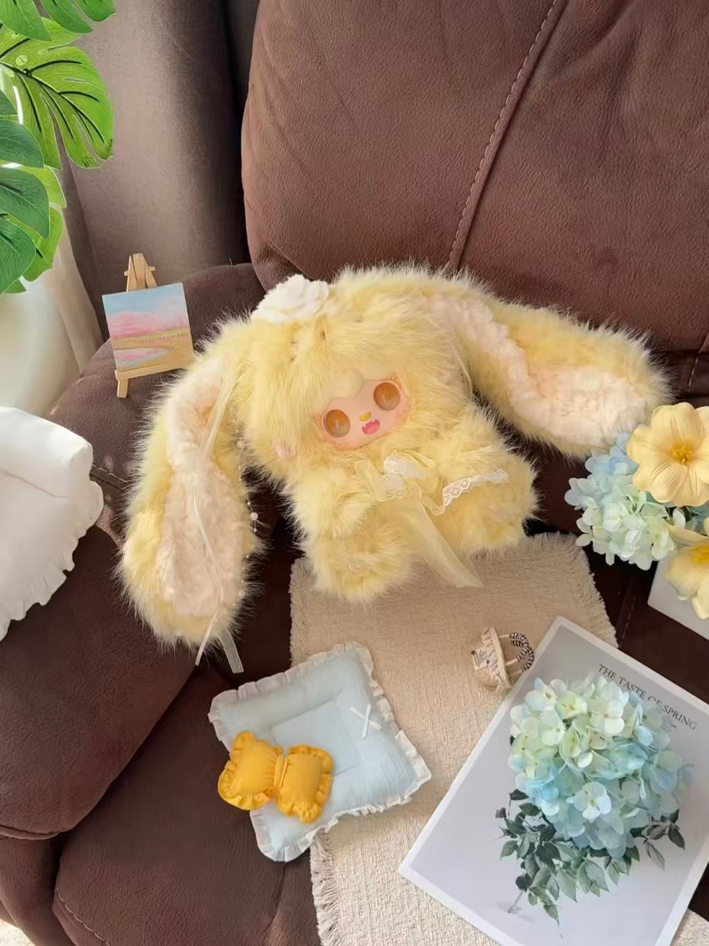 Yooki 400% “Bunny Blossom Notes” Plush Blind Box | 35cm Large Bunny Plush with Long Fur & Vinyl Face | 6 Designs + 1 Secret Edition