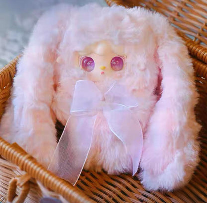 YOOKI Jumping Bunny Plush Blind Box – 13–14cm Gradient Plush Keychain, Random 1 of 10 Designs