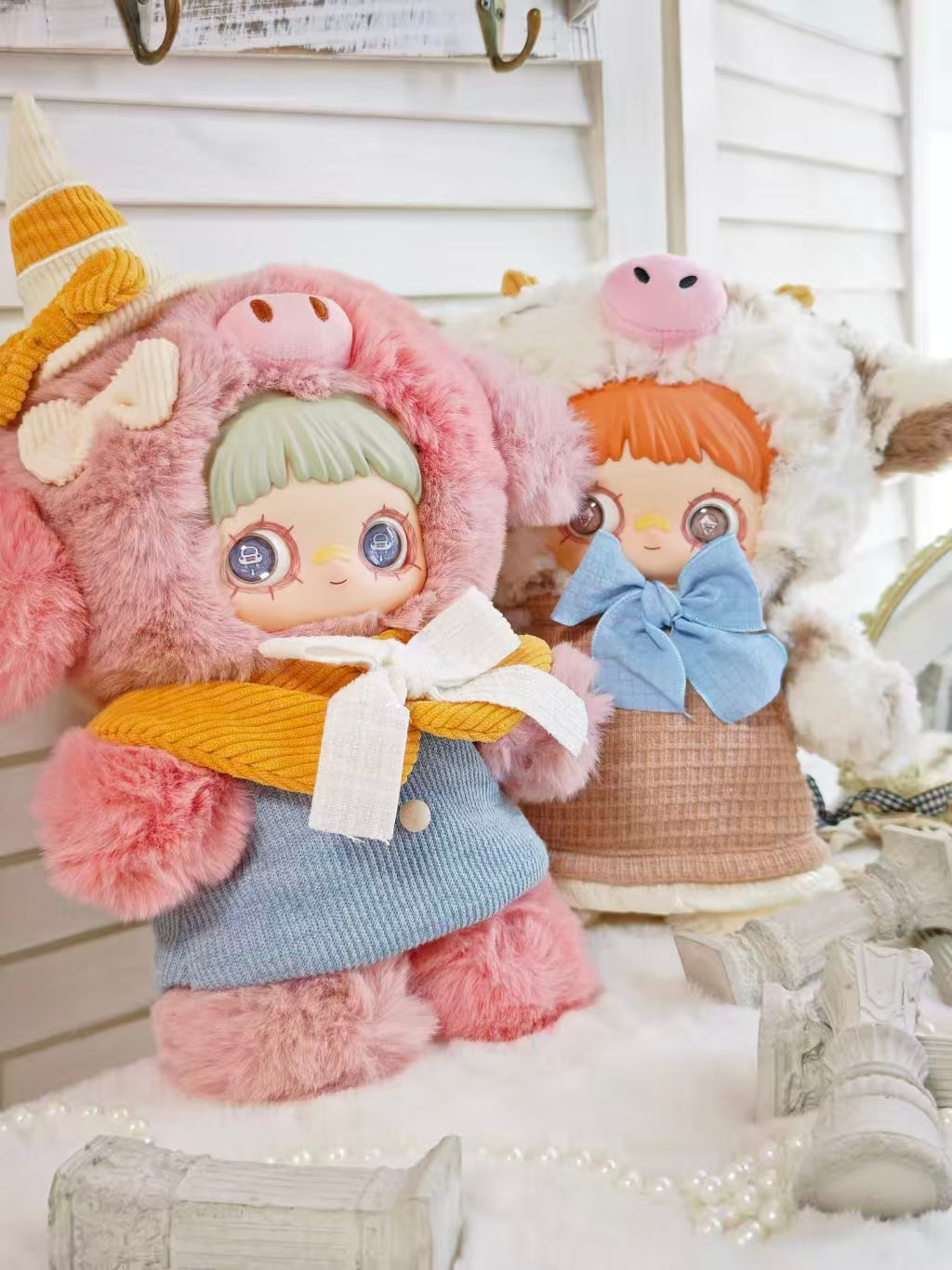 MayMei Paradise Ruins Series Designer Plush Blind Box 33cm – Collectible Plush Doll with Rotating Eyes, Embroidered Ears, 3D Hat, Removable Outfit, Random Blind Box Toy