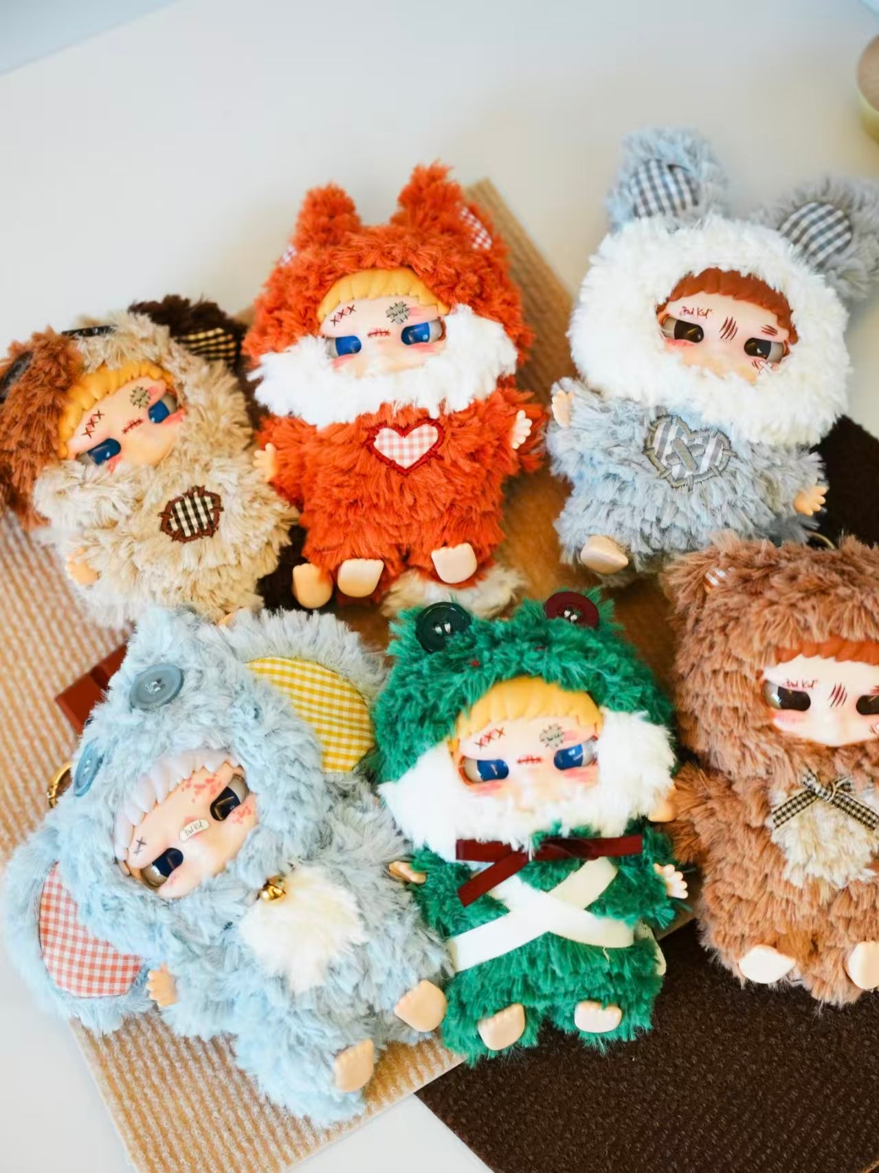 Bad Kid Kippo Rebel Paradise Plush Blind Box | Kawaii Anime-Style Plush Doll | Soft Fluffy Mascot with Animal Costume & Scar Makeup | 6 Regular Designs + 1 Secret