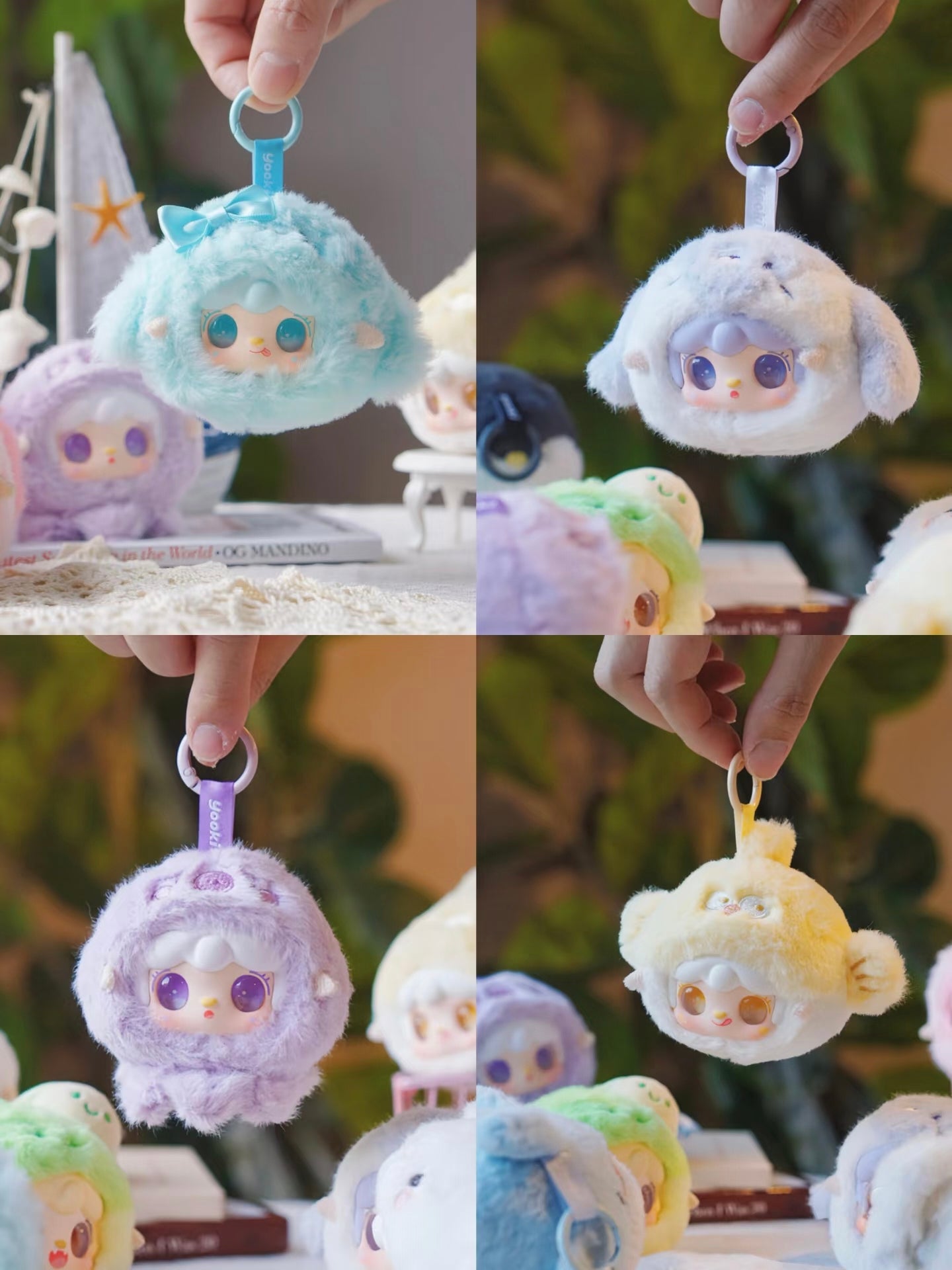 Yooki Ocean Baby Plush Keychain | Blind Box Collectible Mini Mascot | Soft Plush & PVC Face, 10 Characters