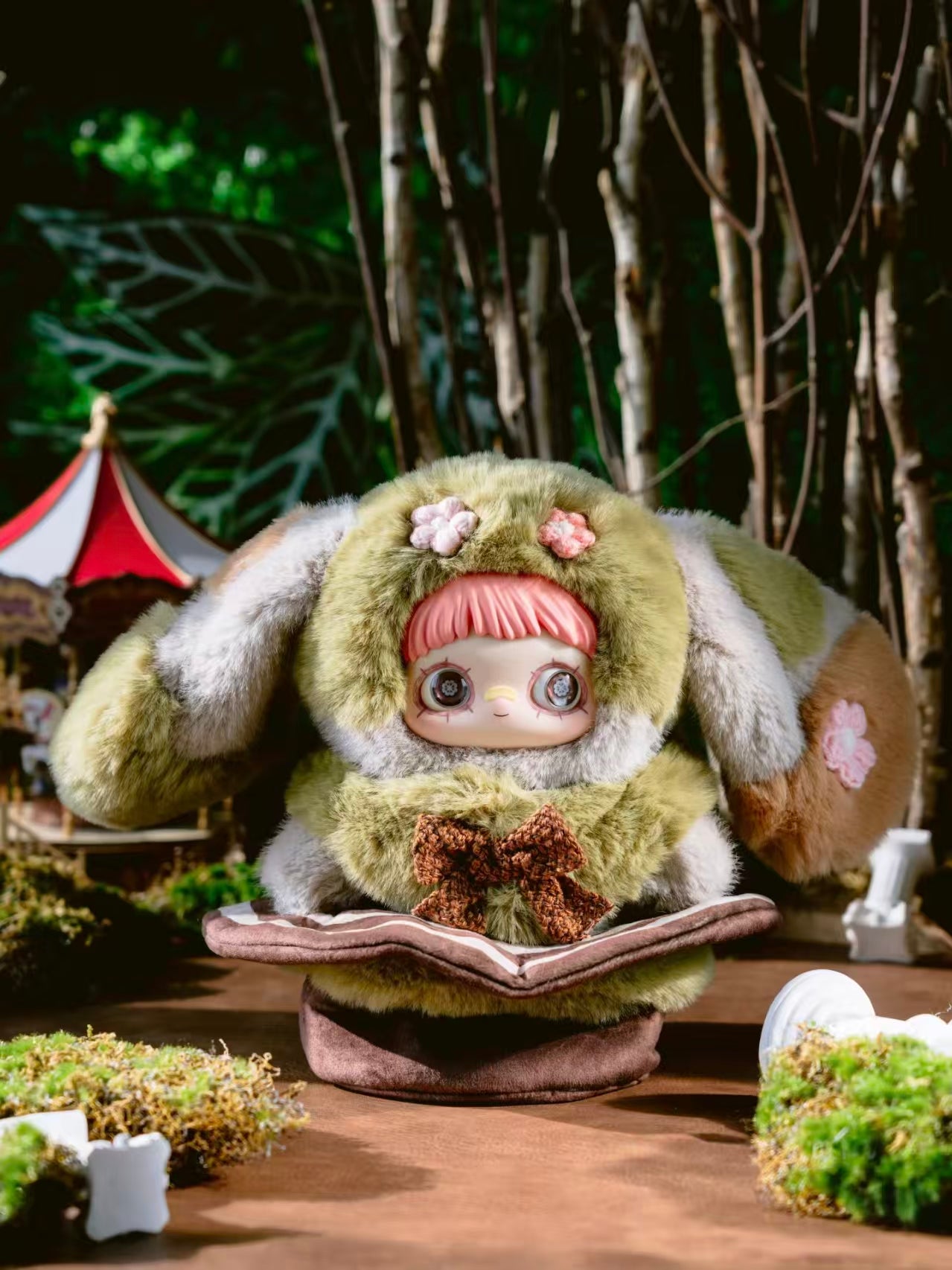 MayMei Paradise Ruins Series Designer Plush Blind Box 33cm – Collectible Plush Doll with Rotating Eyes, Embroidered Ears, 3D Hat, Removable Outfit, Random Blind Box Toy