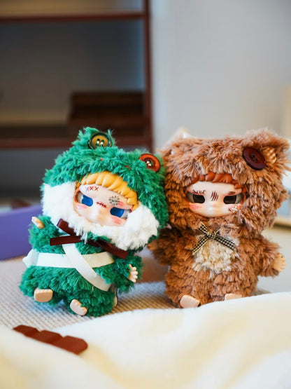 Bad Kid Kippo Rebel Paradise Plush Blind Box | Kawaii Anime-Style Plush Doll | Soft Fluffy Mascot with Animal Costume & Scar Makeup | 6 Regular Designs + 1 Secret