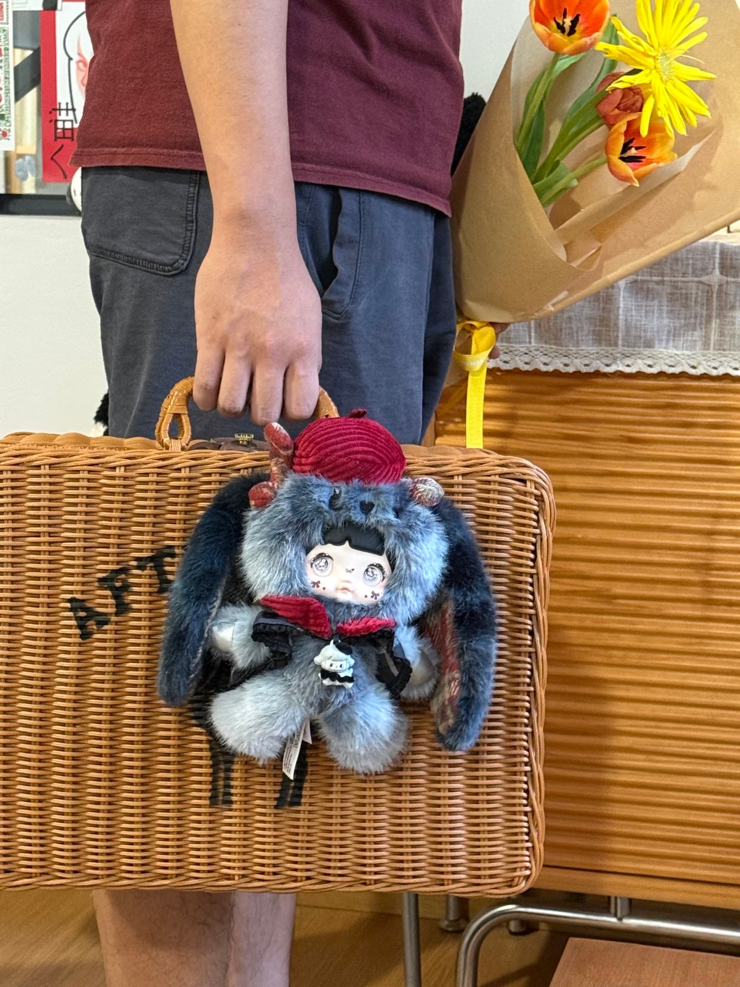 NOMMI Childhood Series Plush Blind Box Designer Toy | Collectible Plush Doll with Interchangeable Eyes, Movable Legs, Removable Outfit, Sitting Pose, Random Blind Box Gift