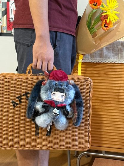 NOMMI Childhood Series Plush Blind Box Designer Toy | Collectible Plush Doll with Interchangeable Eyes, Movable Legs, Removable Outfit, Sitting Pose, Random Blind Box Gift