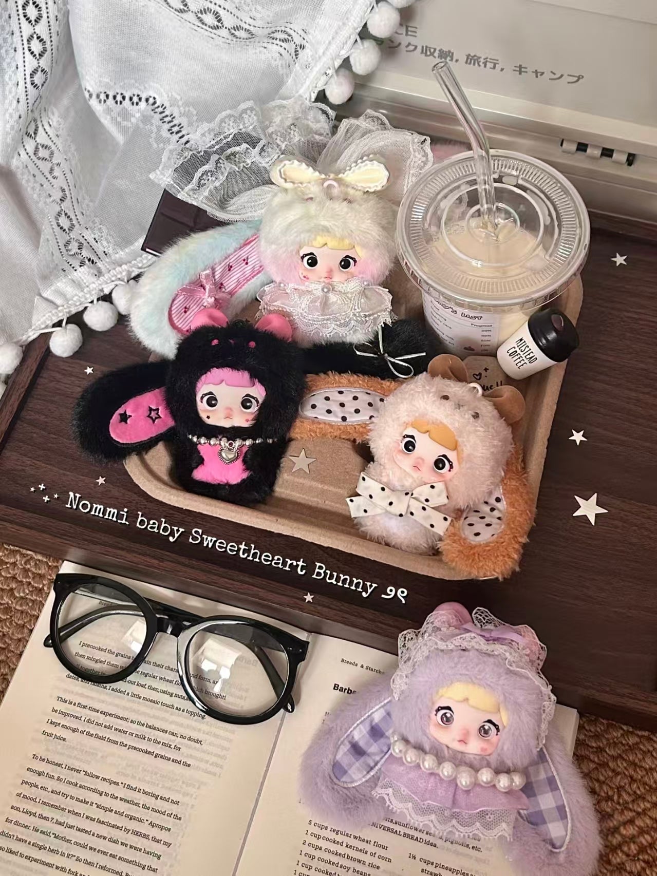 Nommi Mibao Sweet Bunny Plush Blind Box – Designer Toy Bunny Pendant with Rotating Eyes