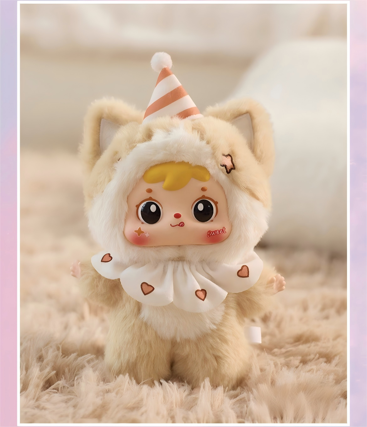 Samuel  Between Dreams Series Blind Box Doll | Animal Pajama Design with Vinyl Face & Plush Fabric | Sparkling Eyes & Dreamy Colors | Sleep-Themed Charm Included | 6 Styles + 1 Secret | Approx. 14cm (1 Random Piece)