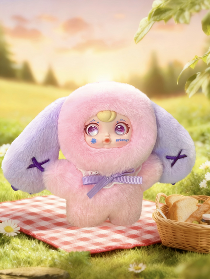 Yumi Furry Fairy Town Plush Keychain Blind Box | Soft Furry Texture & Pastel Design | Bag Charm or Desk Decor | 6 Styles + 1 Secret | 1 Random Piece