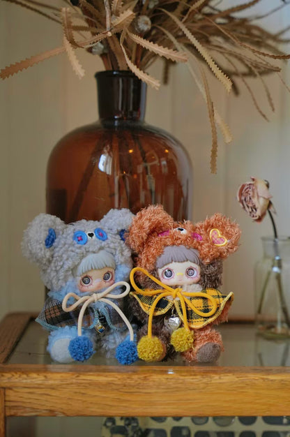 MayMei Bear Cookie Series Plush Blind Box – Fluffy Bear Hoodie Doll (14cm) | Collectible Designer Toy