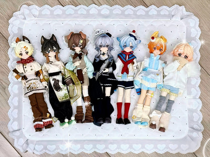 箱入りファーシリーズ BJD ブラインドドール 1/8スケール 約20cm 全身可動 着せ替え人形（ランダム1体）