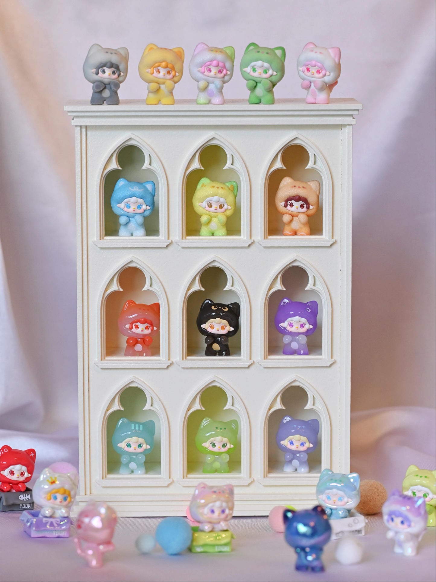 Yooki “Cat Encounter” Series Mini Blind Box Figures | Official Licensed PVC Cat Costume Design | 32 Styles Total (22 Regular + 6 Surprise 7.5% + 4 Secret 0.83%) | Designer Toy Collectible Desk Display Gift
